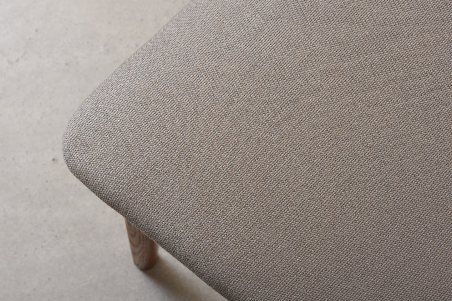 Newly reupholstered: 1950s teak + oak chair