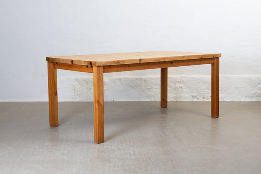 1970s drop-leaf dining table in pine