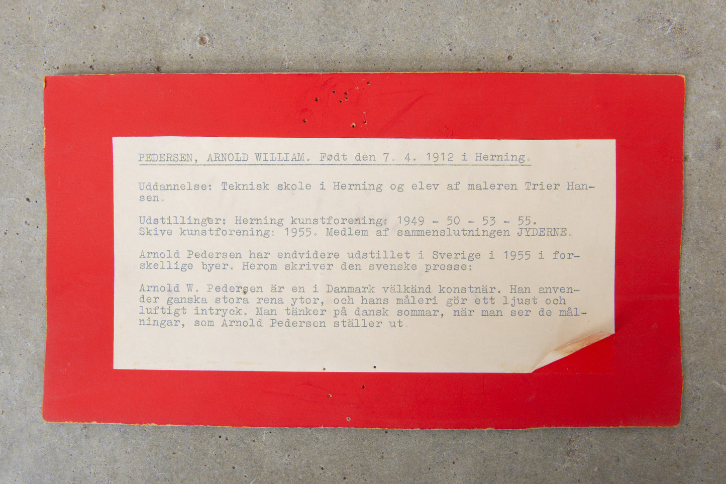 Oil painting by Arnold Pedersen