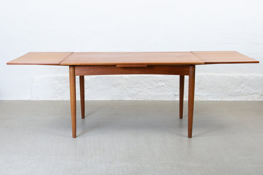 1960s extending dining table in teak - 132L cm