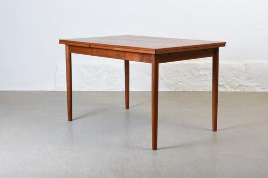 1960s extending dining table in teak - 120L cm
