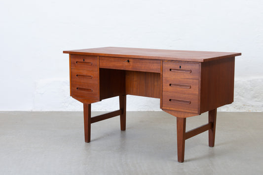 1960s twin pedestal desk in teak