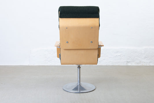 Newly reupholstered: 1980s desk chair by Yrjö Kukkapuro