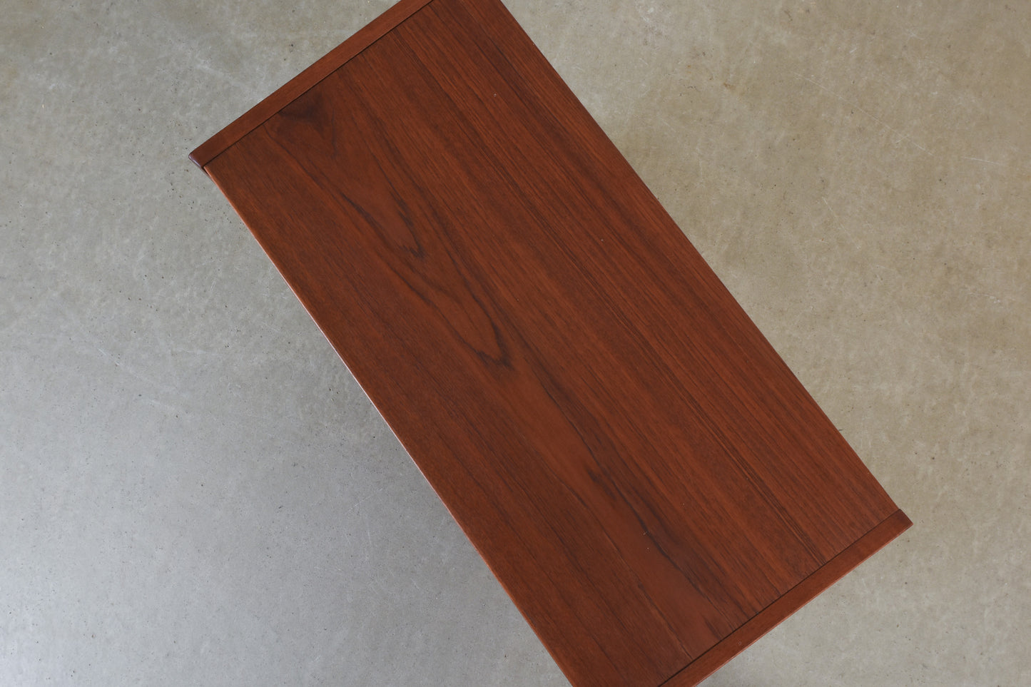1960s teak chest of drawers with recessed handles
