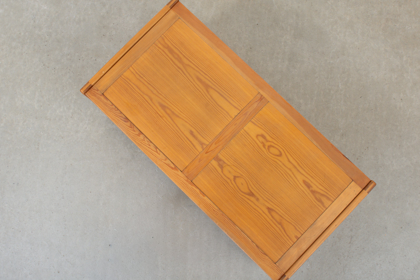 1970s storage trunk in pine