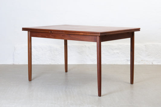 1960s extending dining table in teak - 130L cm