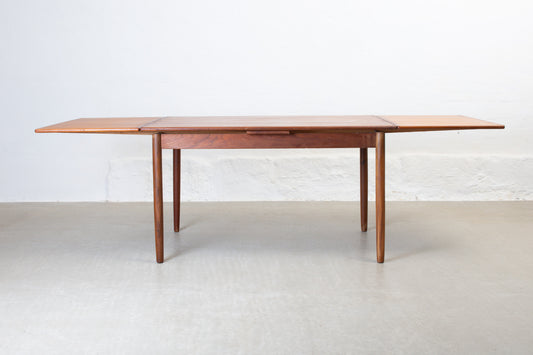 1960s extending dining table in teak - 130L cm