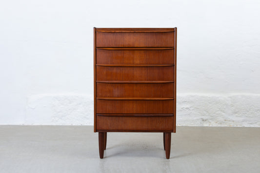 1960s teak chest with lipped handles