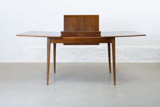 1950s extending dining table in walnut