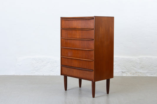 1960s teak chest with lipped handles