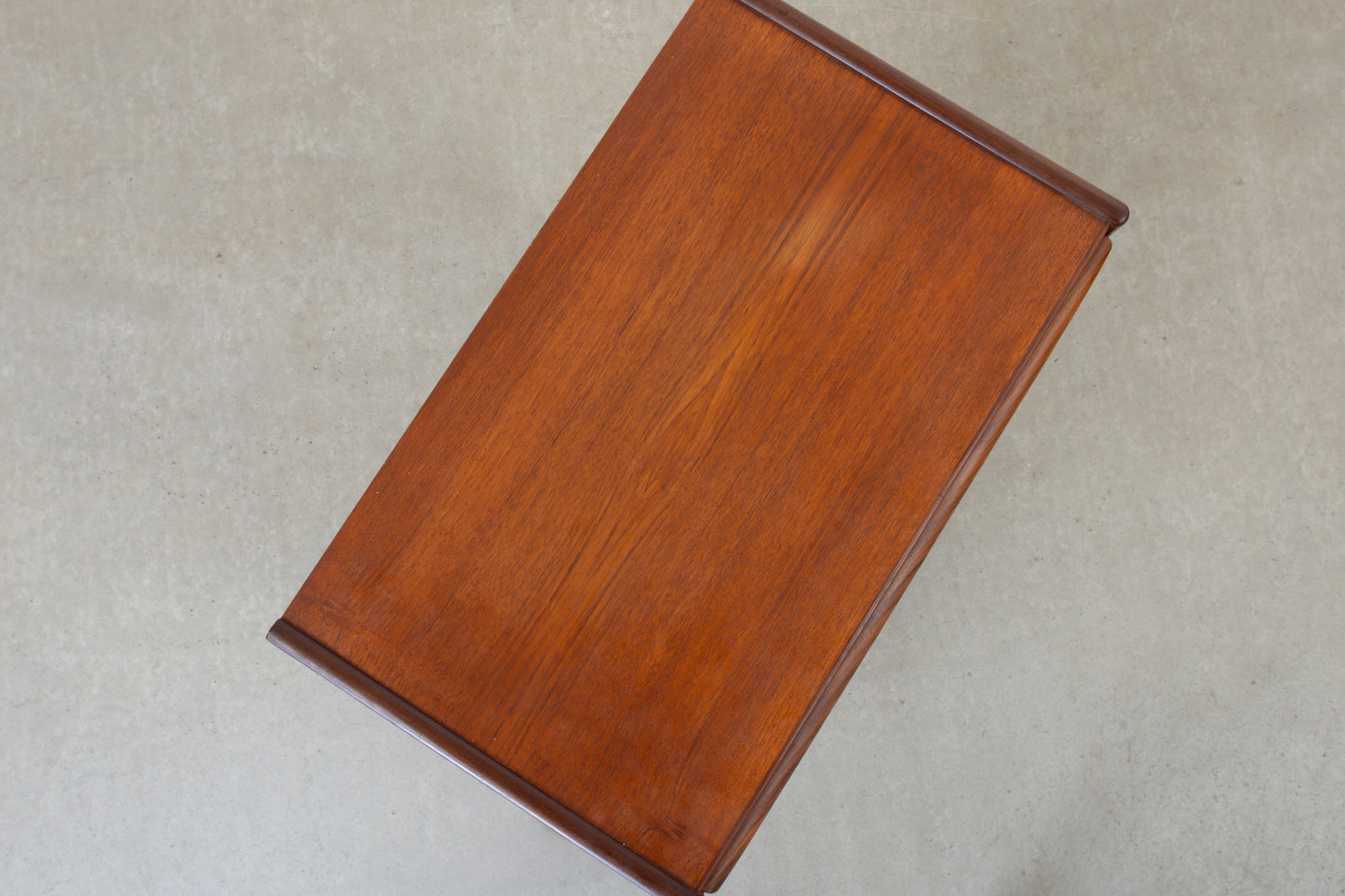 1960s teak chest with lipped handles