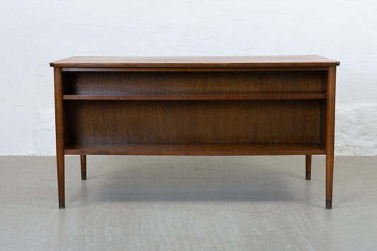 1950s twin pedestal desk in walnut