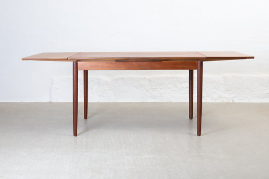 1960s extending dining table in teak - 123L cm