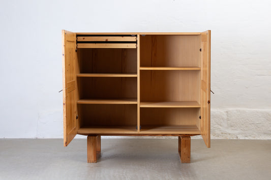 1970s pine storage cabinet
