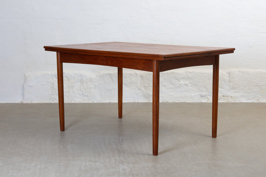 1960s extending teak dining table - 134L cm