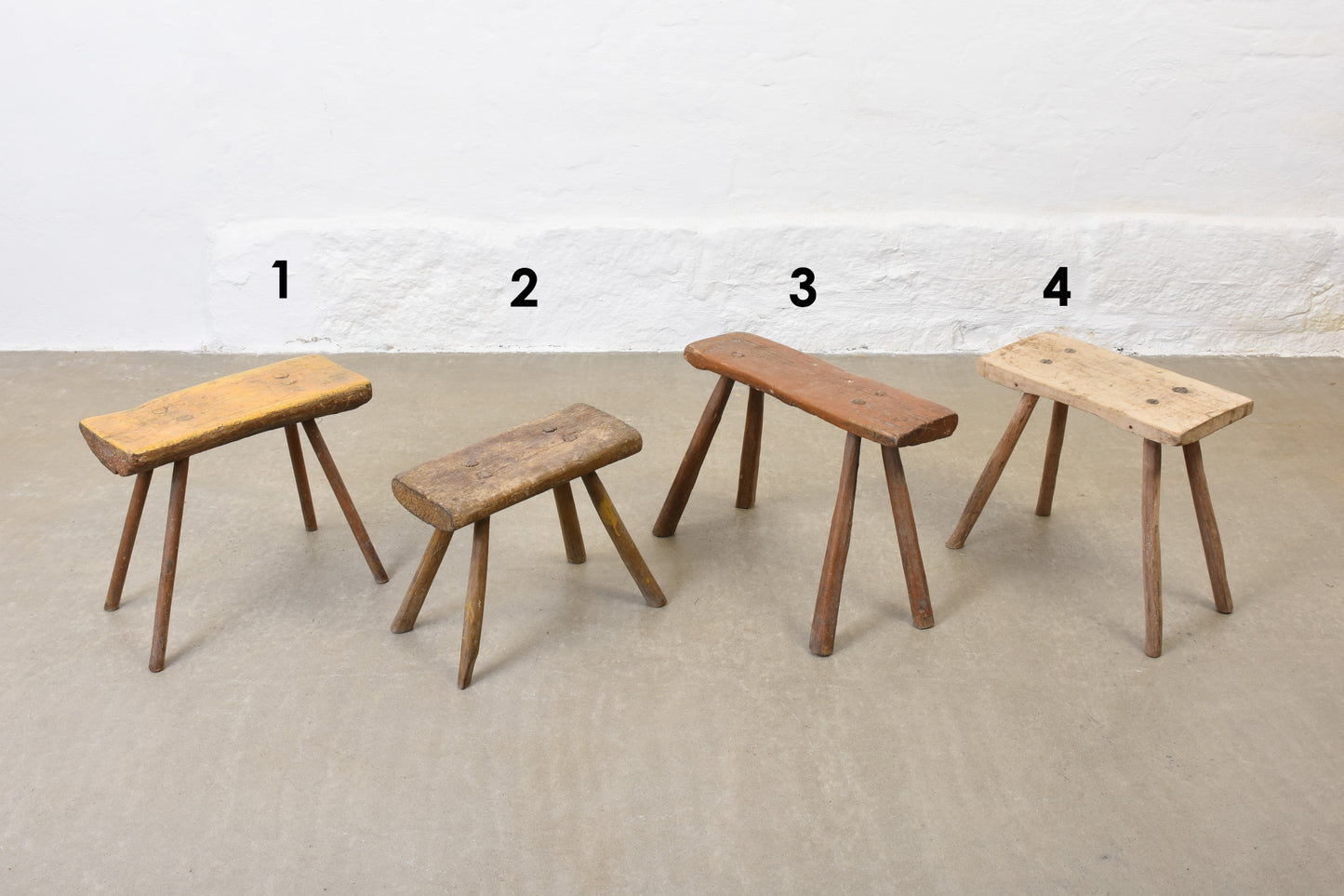 Selection of primitive milking stools no. 2