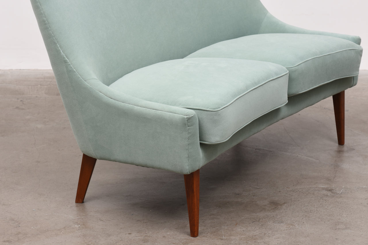 1950s Swedish sofa in velvet