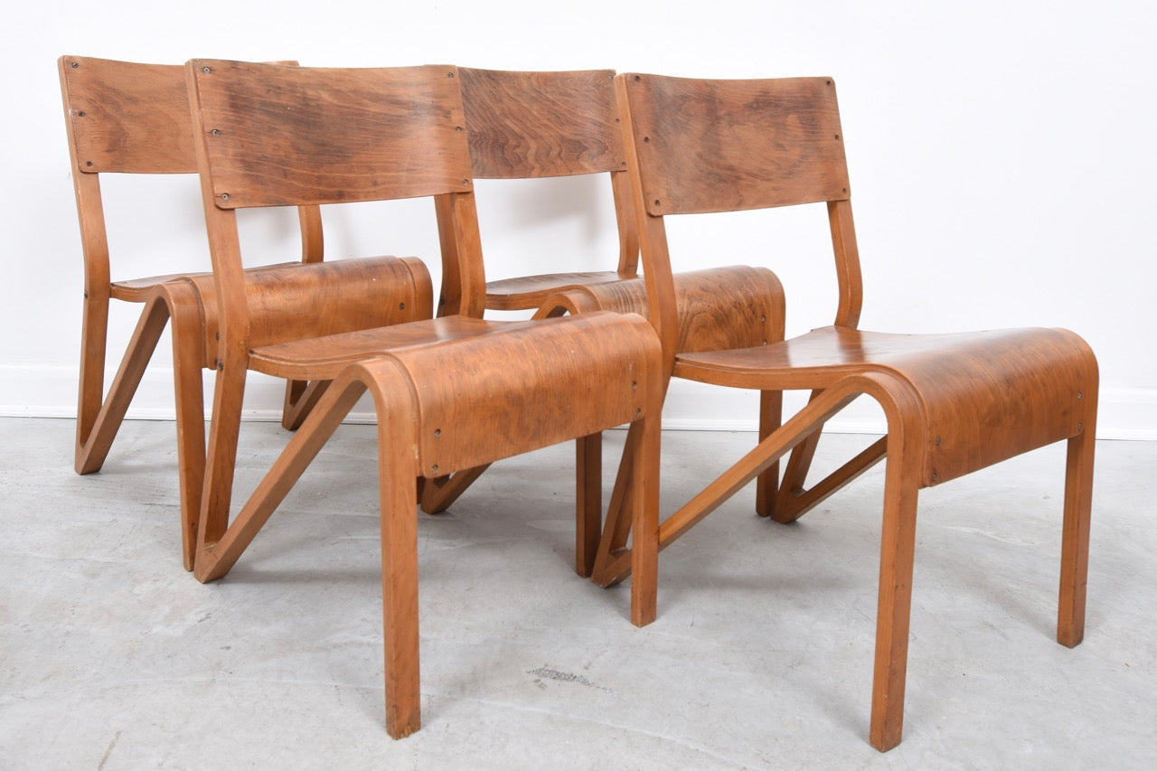 Set of four dining chairs by Remploy