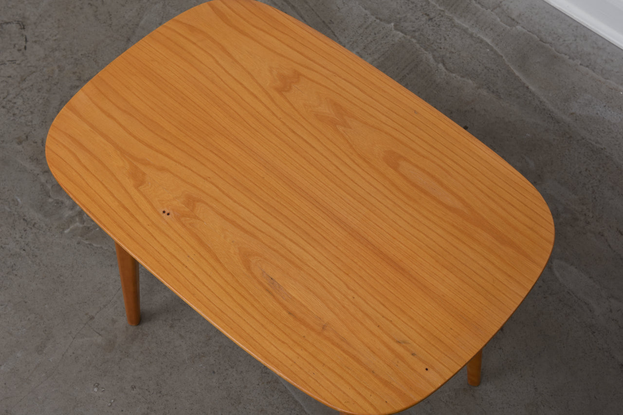 1960s elm side table by Nordiska Kompaniet