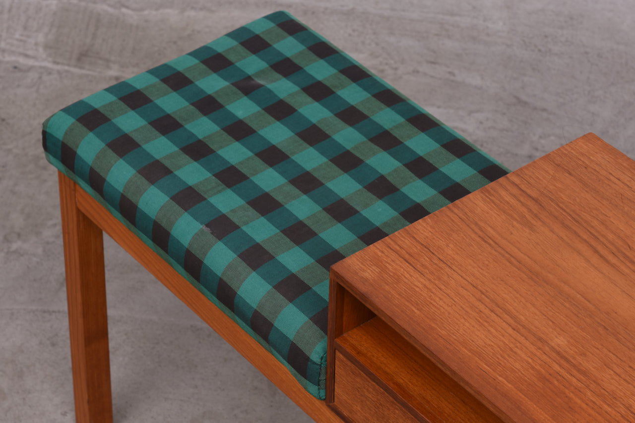 1960s Swedish telephone bench