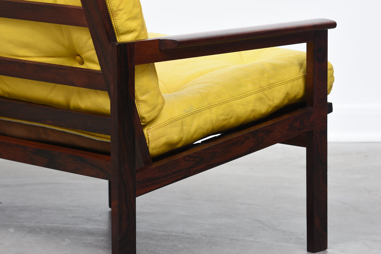 Capella sofa in rosewood by Illum Wikkelsø