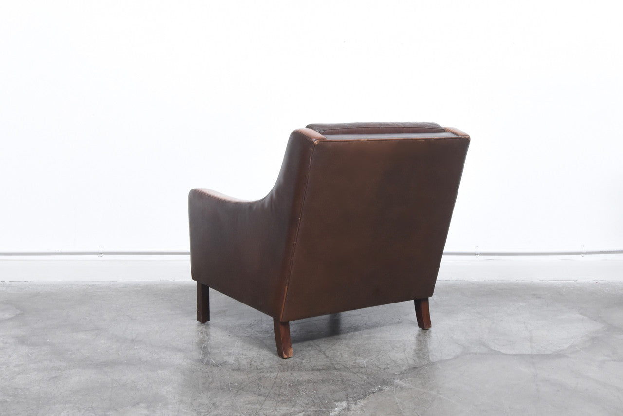 Leather club chair
