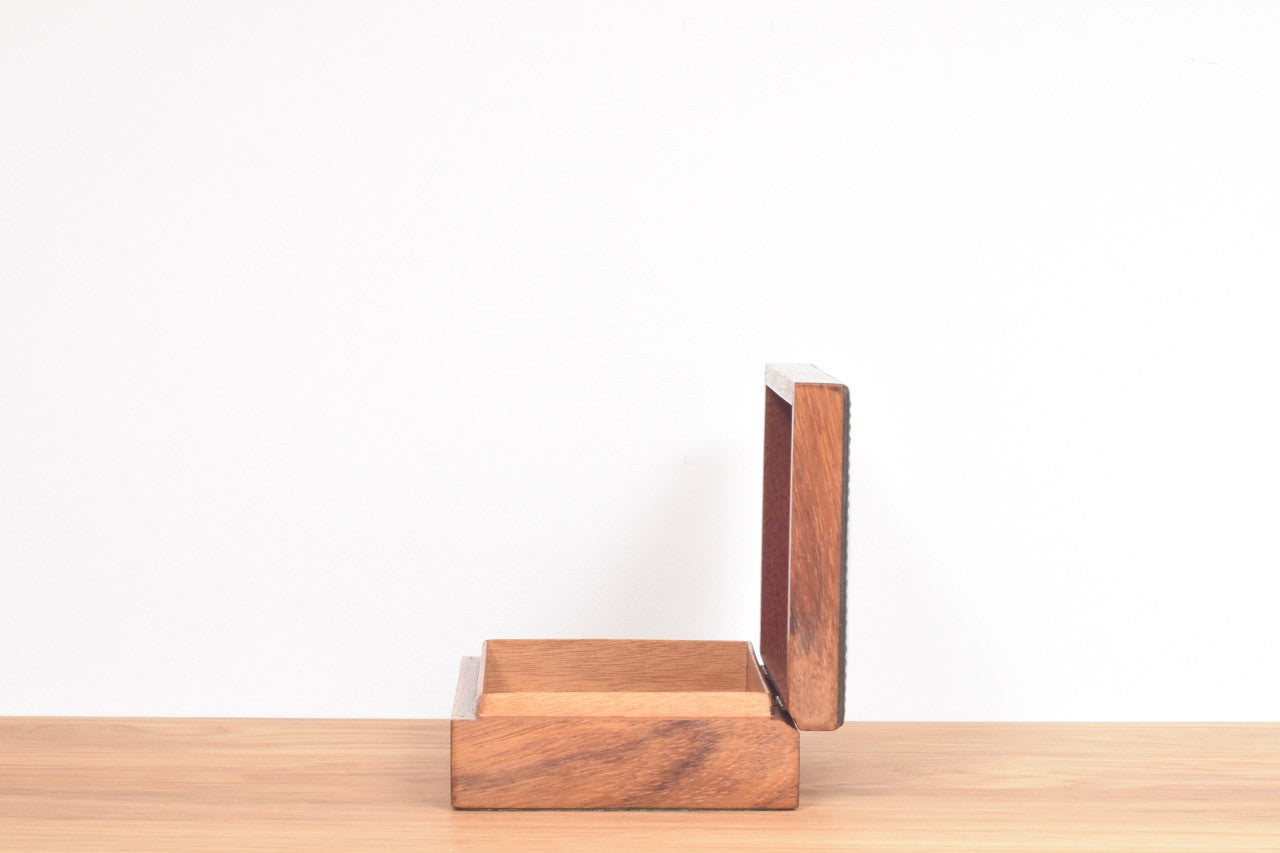 Rosewood + leather box