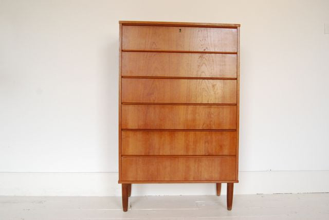 Six drawer dresser in teak