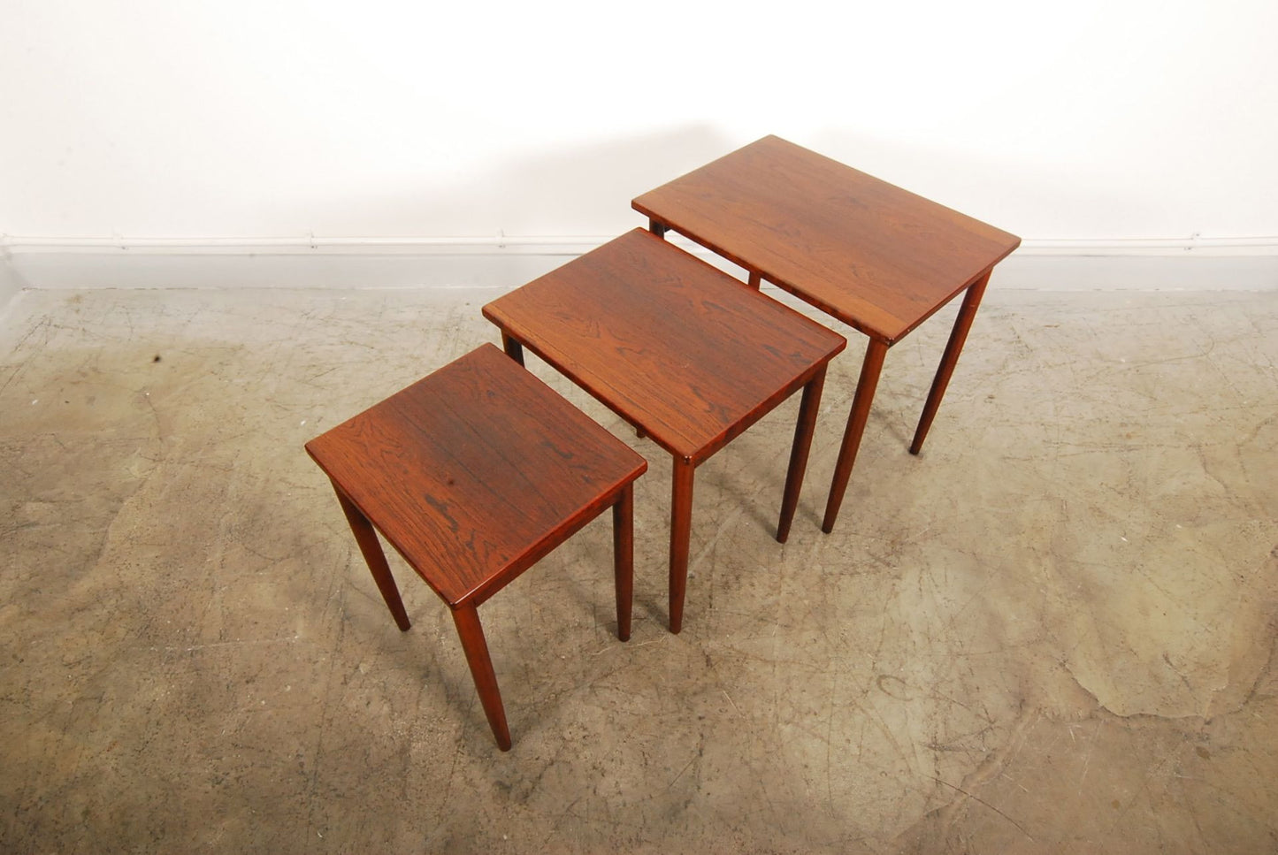 Nest of rosewood tables