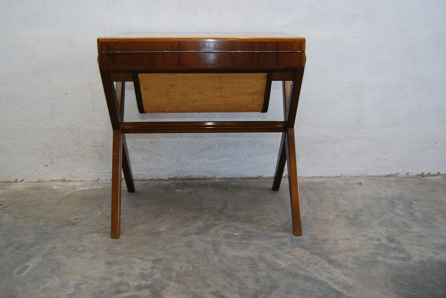 Polished Teak Sewing Table