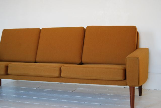 Three seater in mustard