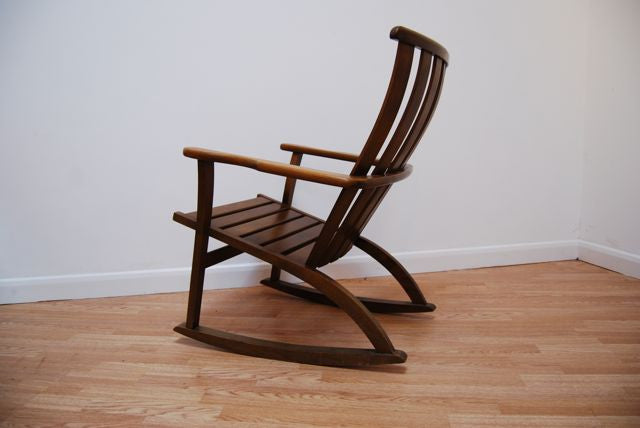 Pair of beech rocking chairs