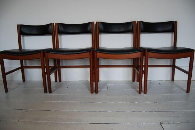 Set of six dining chairs
