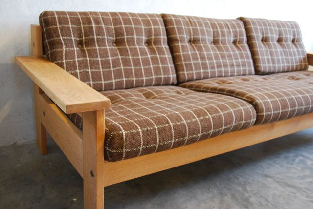 Oak-framed Three Seater Sofa
