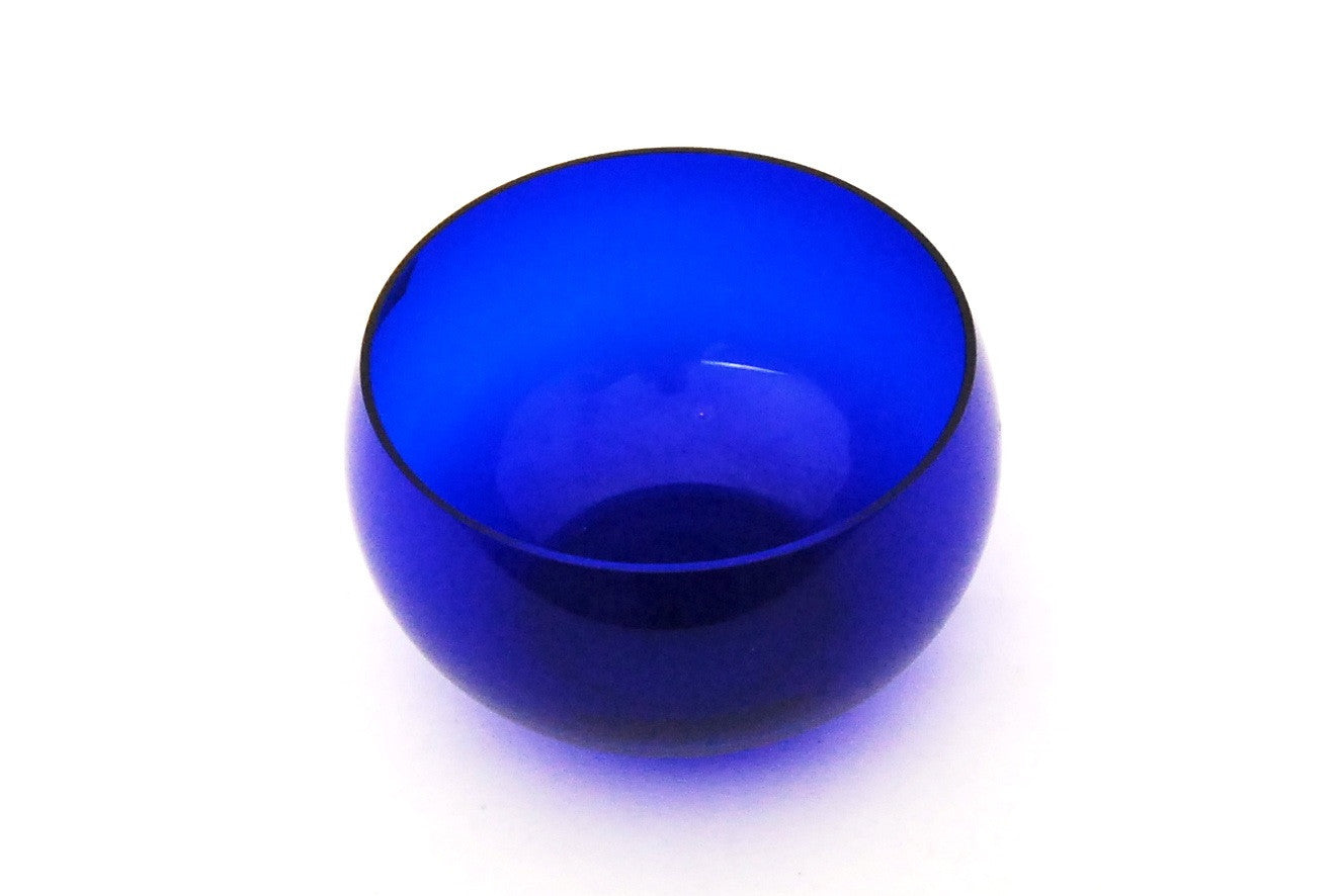Blue glass bowl by Henriques