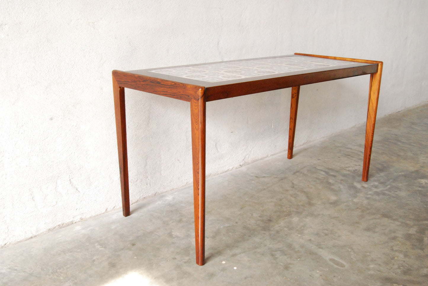Tiled rosewood hallway/coffee table