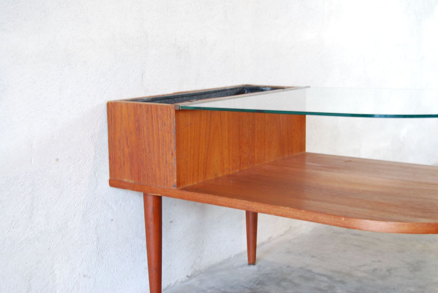 Coffee table with plant trough