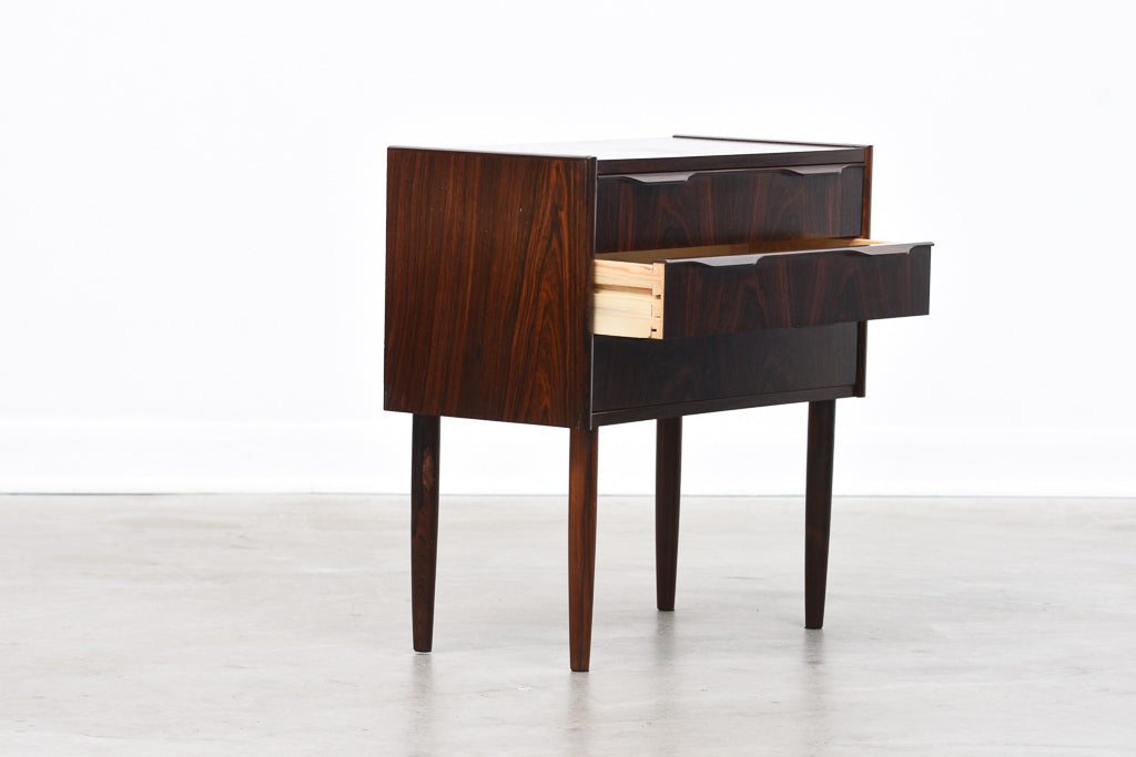 Low rosewood chest of drawers