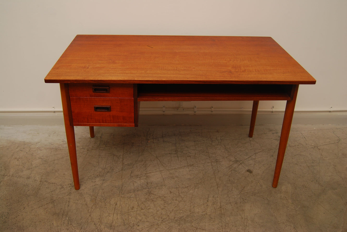 Teak and oak executive desk