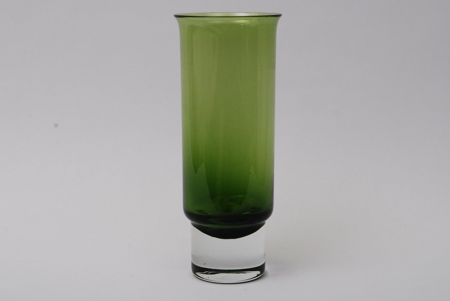 Green glass vase