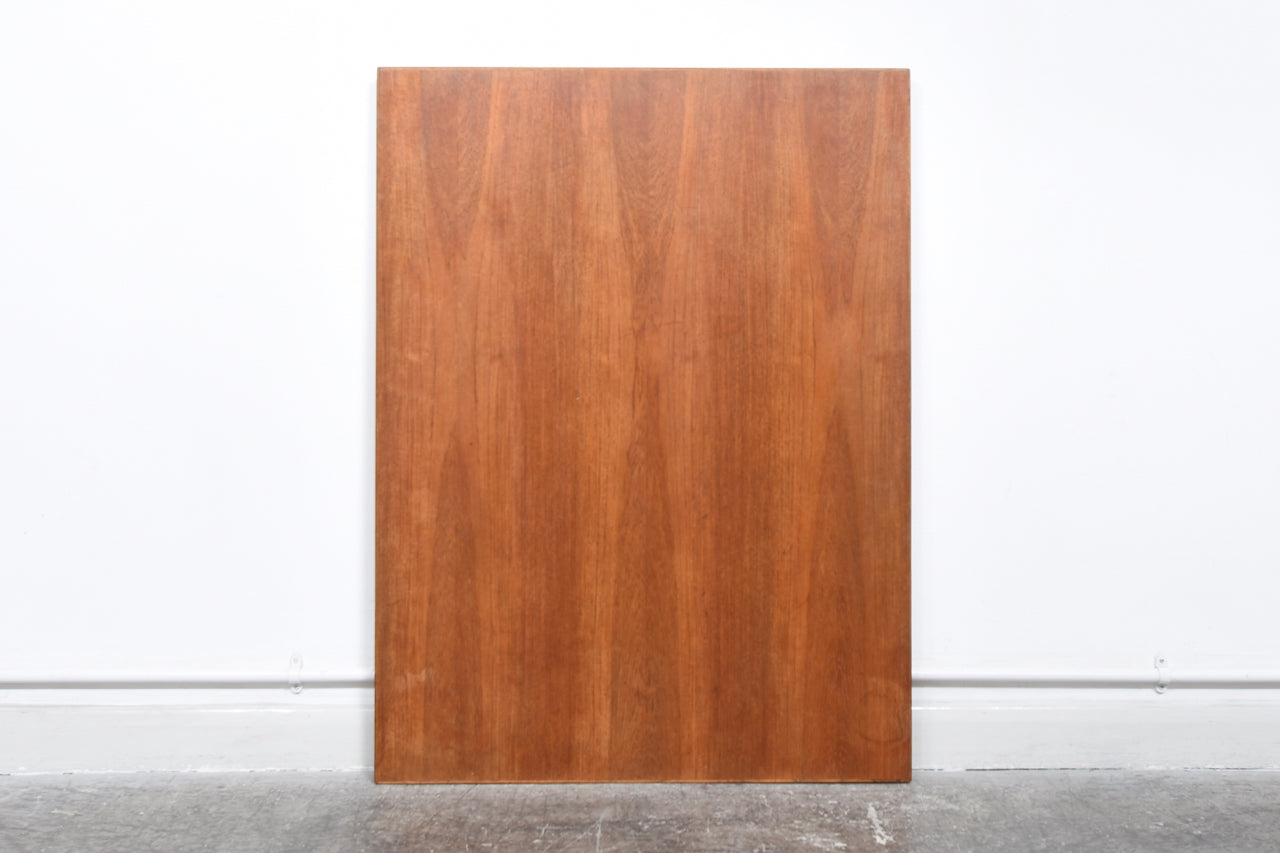 Extending teak dining table with beech base + legs