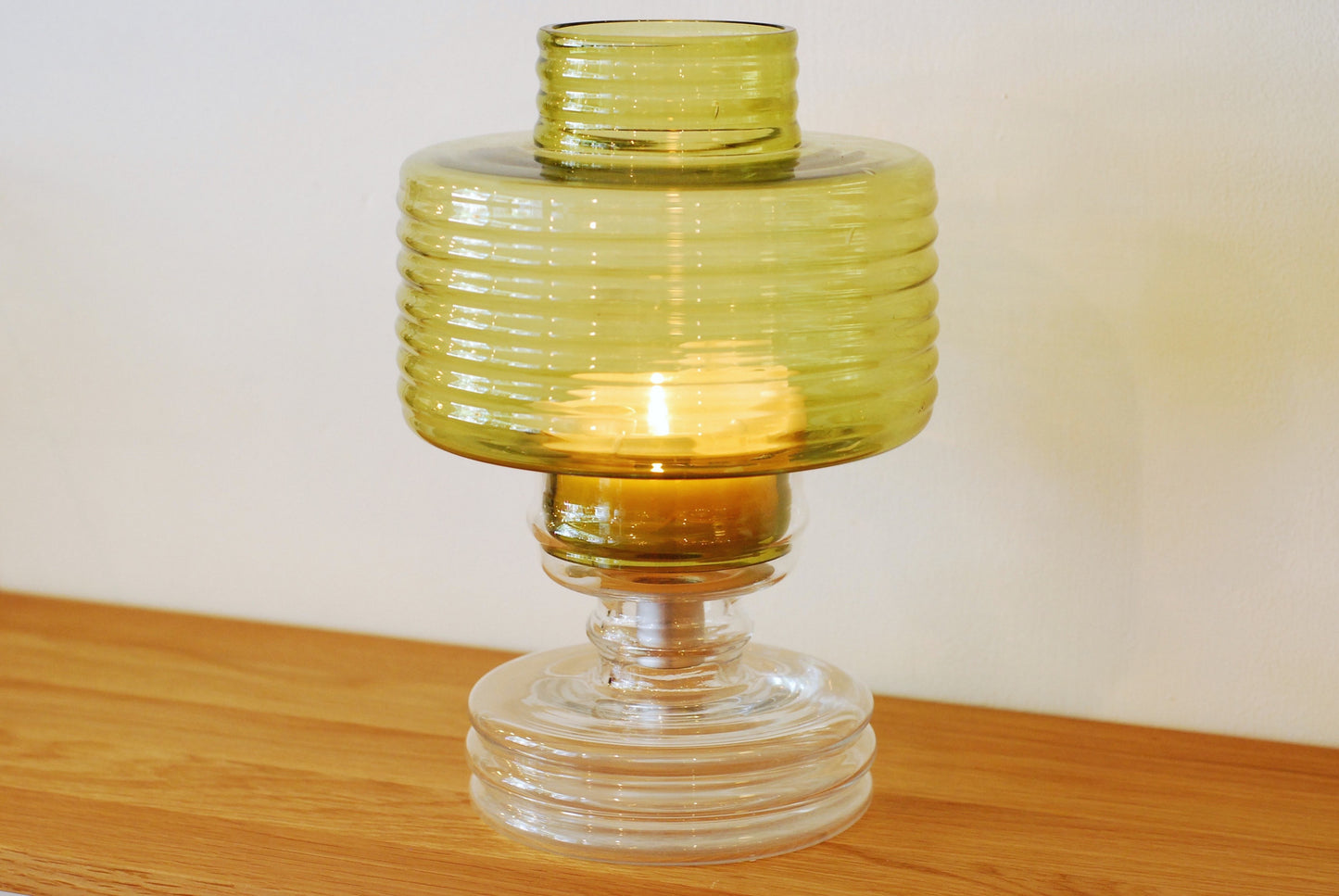 Glass candle holder by Nanny Still