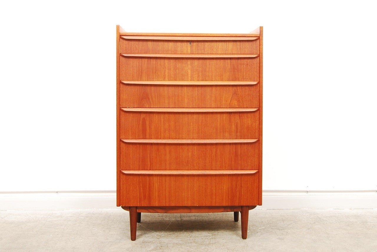 Teak chest of drawers