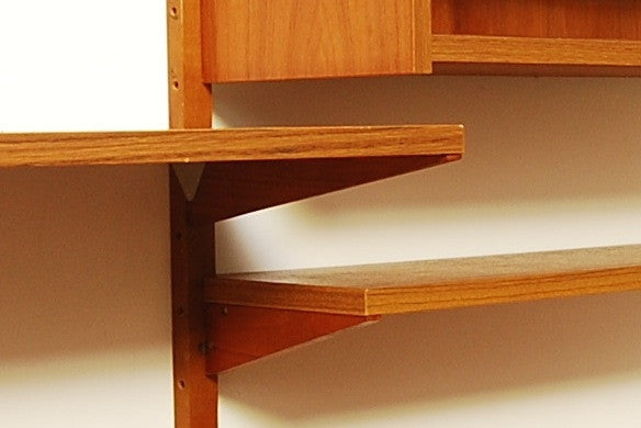 Teak shelving system by Preben Sorensen