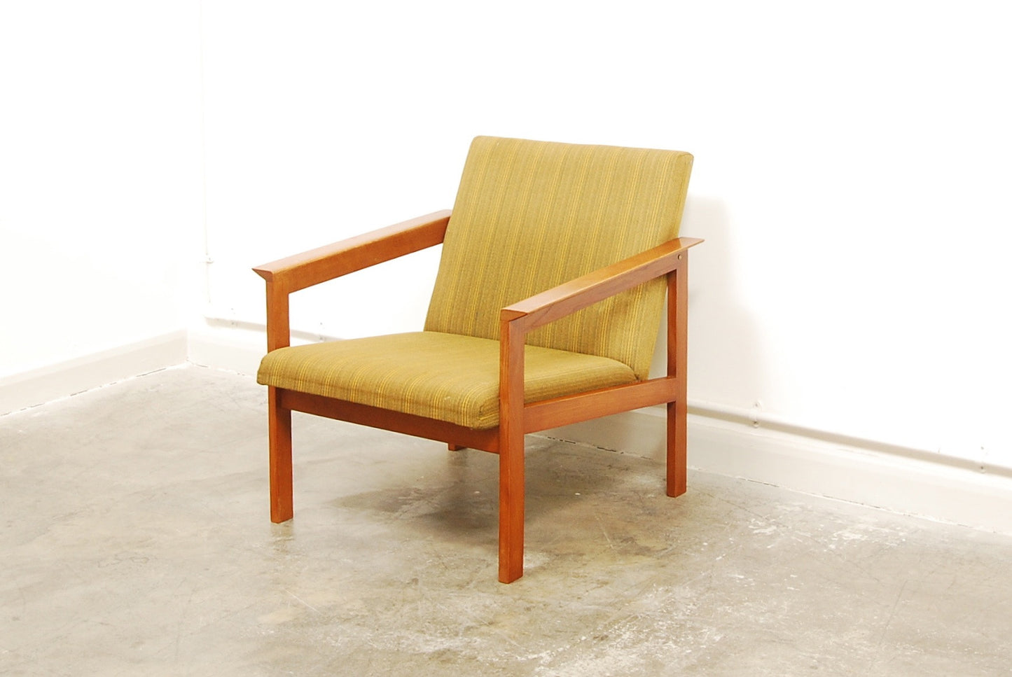 Teak framed lounge chair
