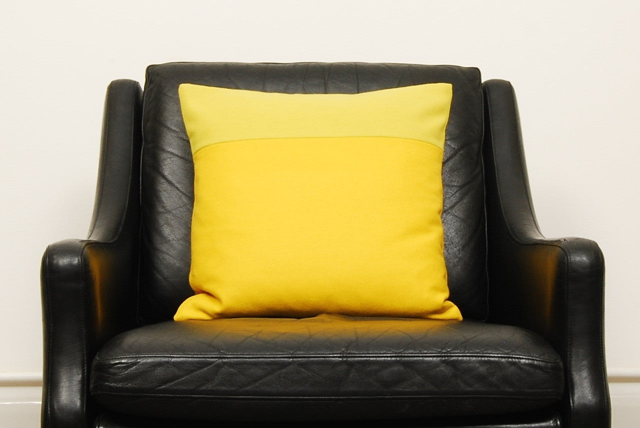 Two-toned felt wool cushions by C & S