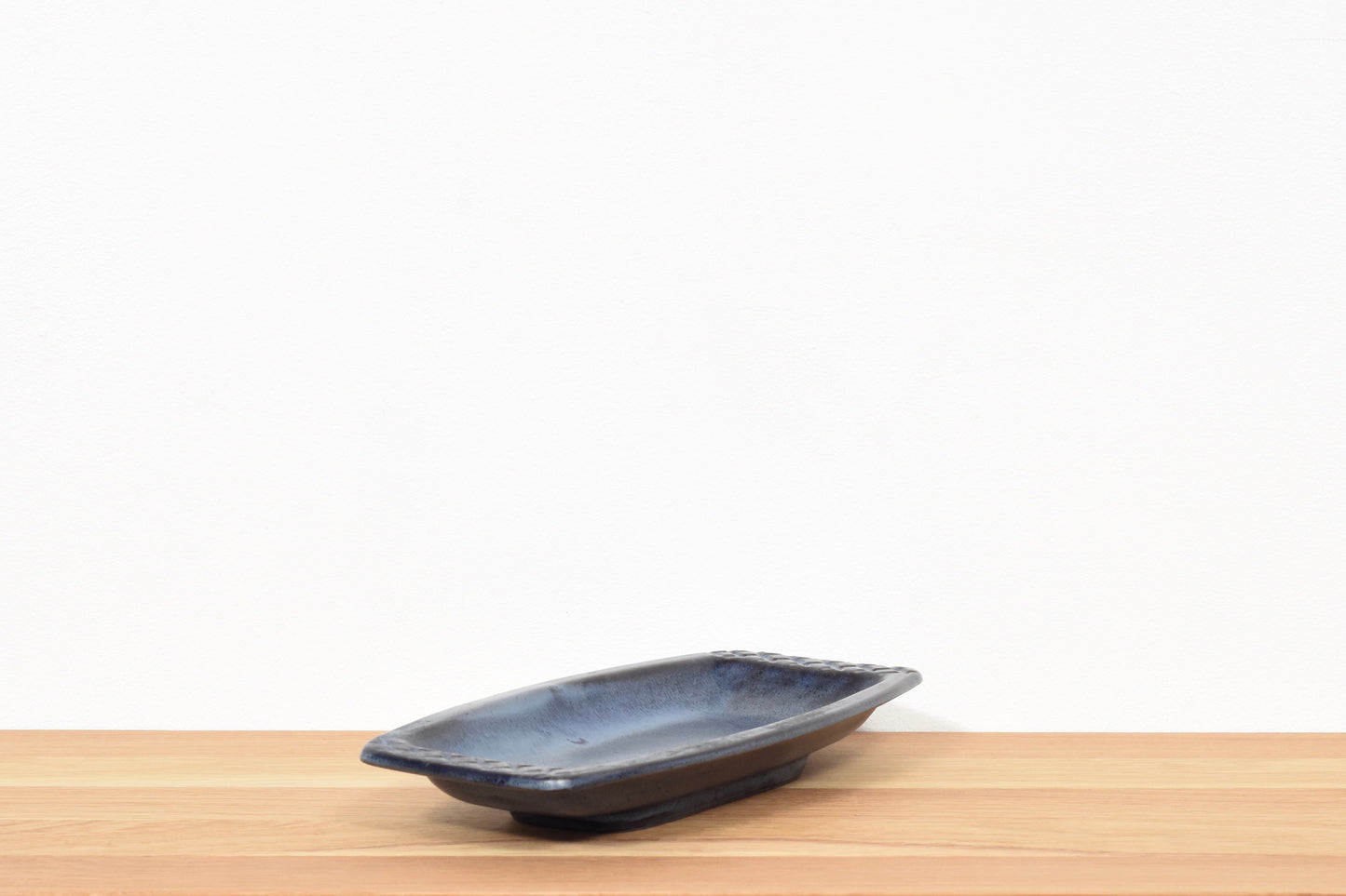 Sea blue dish by Løvemose