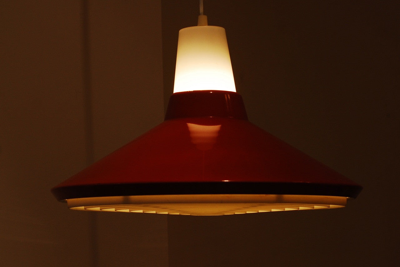 Red ceiling light