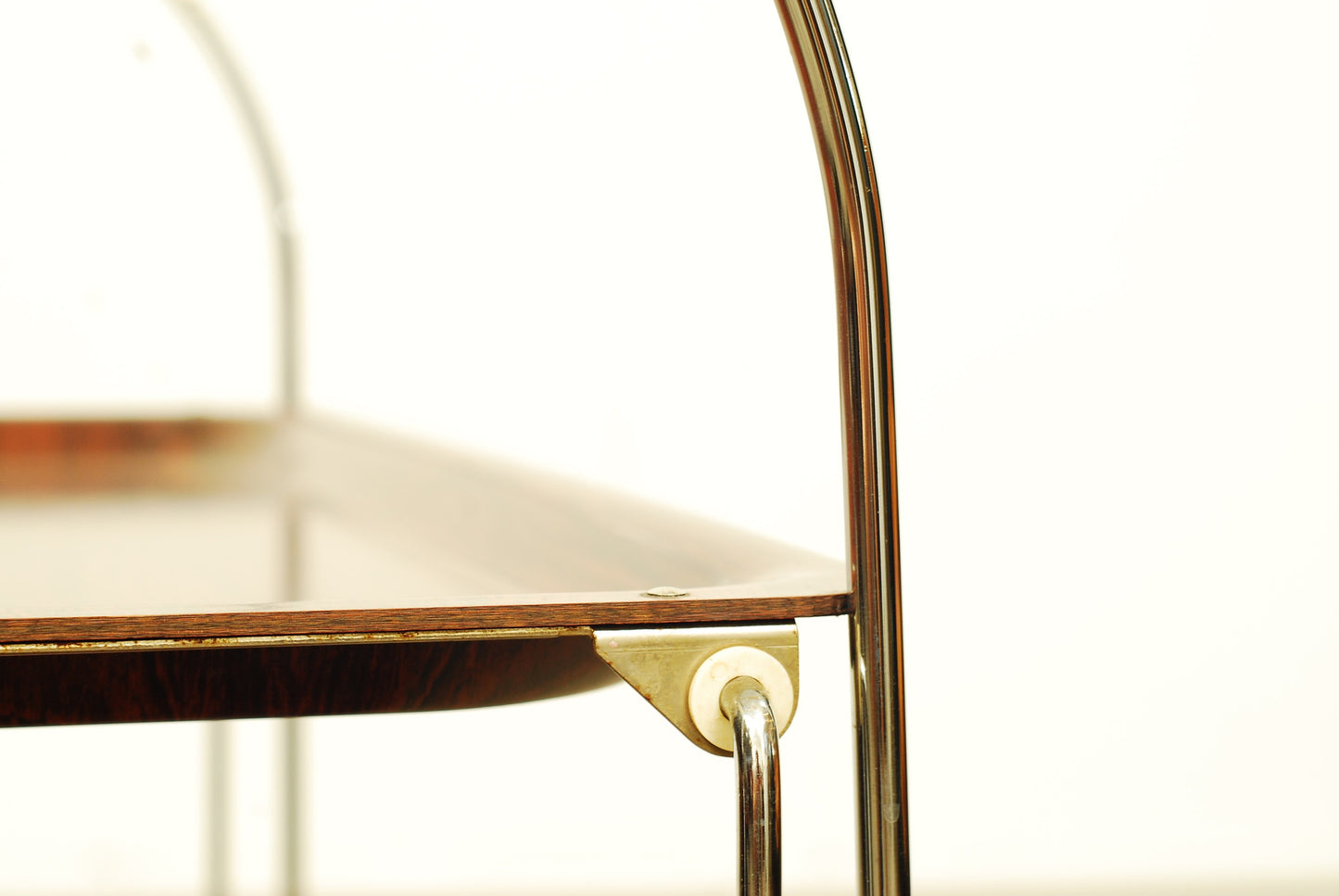 Folding rosewood tray trolley by Gerlinol