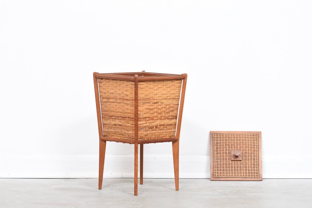 Teak + cane hobby box